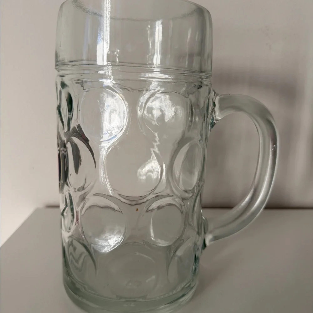 Clear Glass Beer Stein Paulaner Munchen Germany 🇩🇪